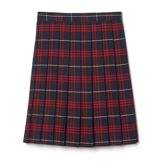 French Toast Girls Plaid Adjustable Waist Mid Length Pleated Skirt