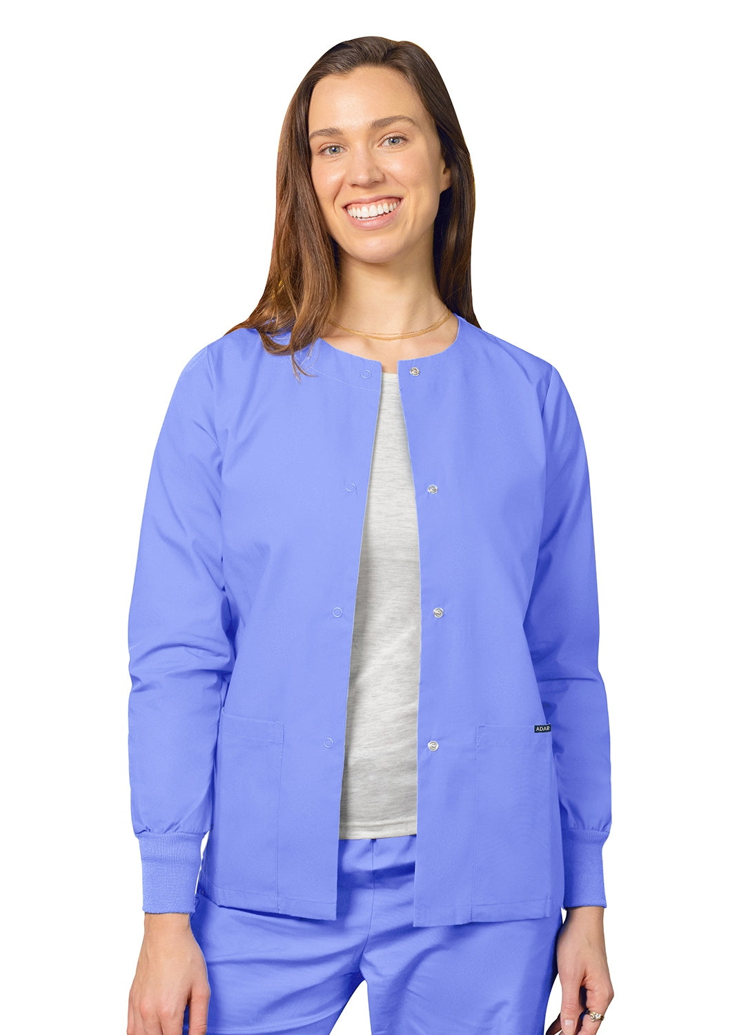 Chaqueta quirúrgica unisex con cierre frontal a presión universal Adar en liquidación