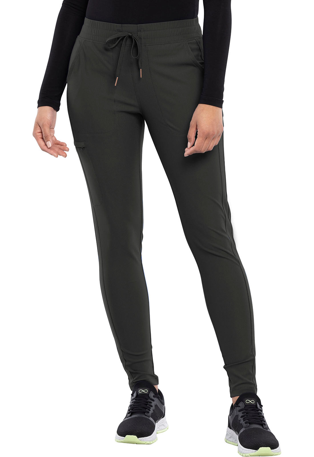 Pantalones médicos de tiro medio con pernera cónica y cordón Cherokee Form