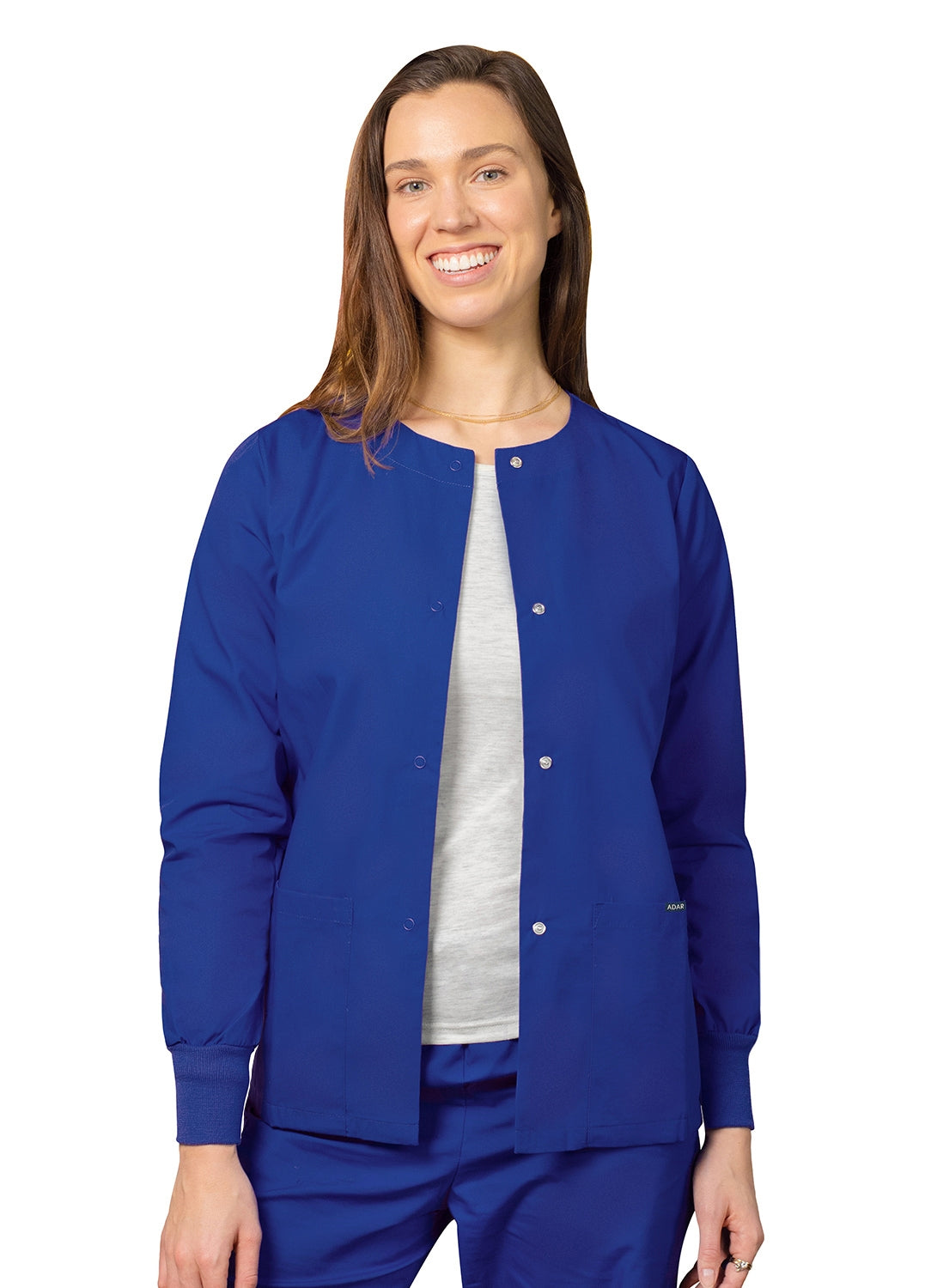 Chaqueta quirúrgica unisex con cierre frontal a presión universal Adar en liquidación