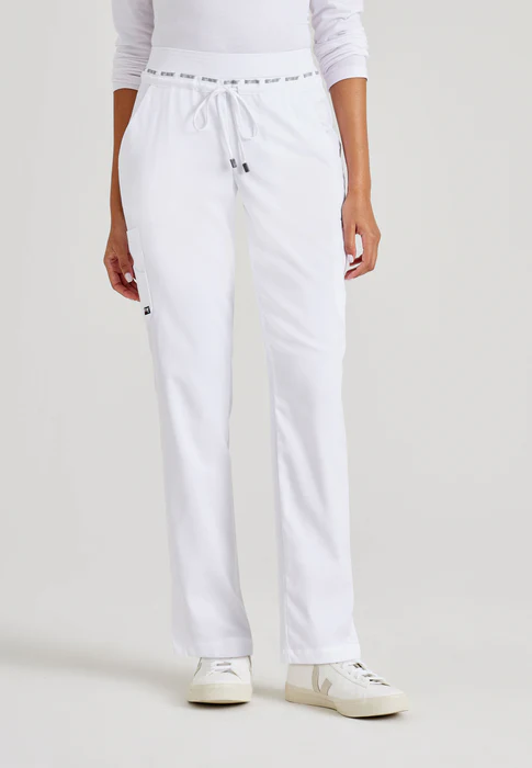 Grey's Anatomy Spandex Stretch Serena 7-Pocket Mid-Rise Tapered Leg Scrub Pants