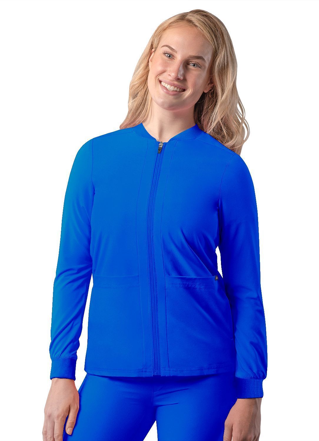 Clearance Adar Addition Bomber Zippered Scrub Jacket