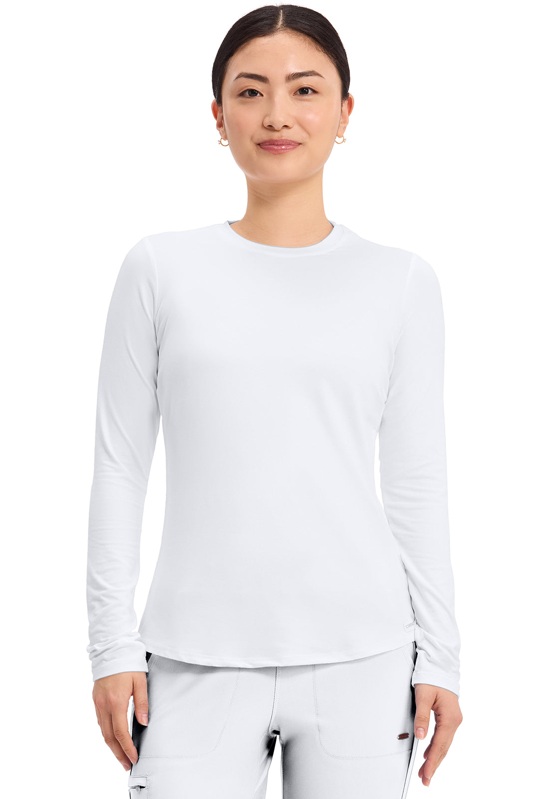 Cherokee Basics Long Sleeve Underscrub Knit Tee Shirt