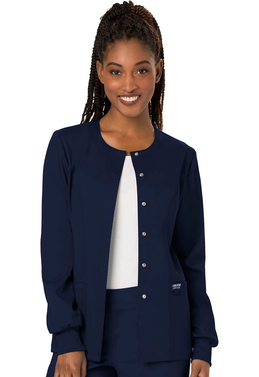 Veste d'hôpital à boutons-pression Cherokee Workwear Revolution