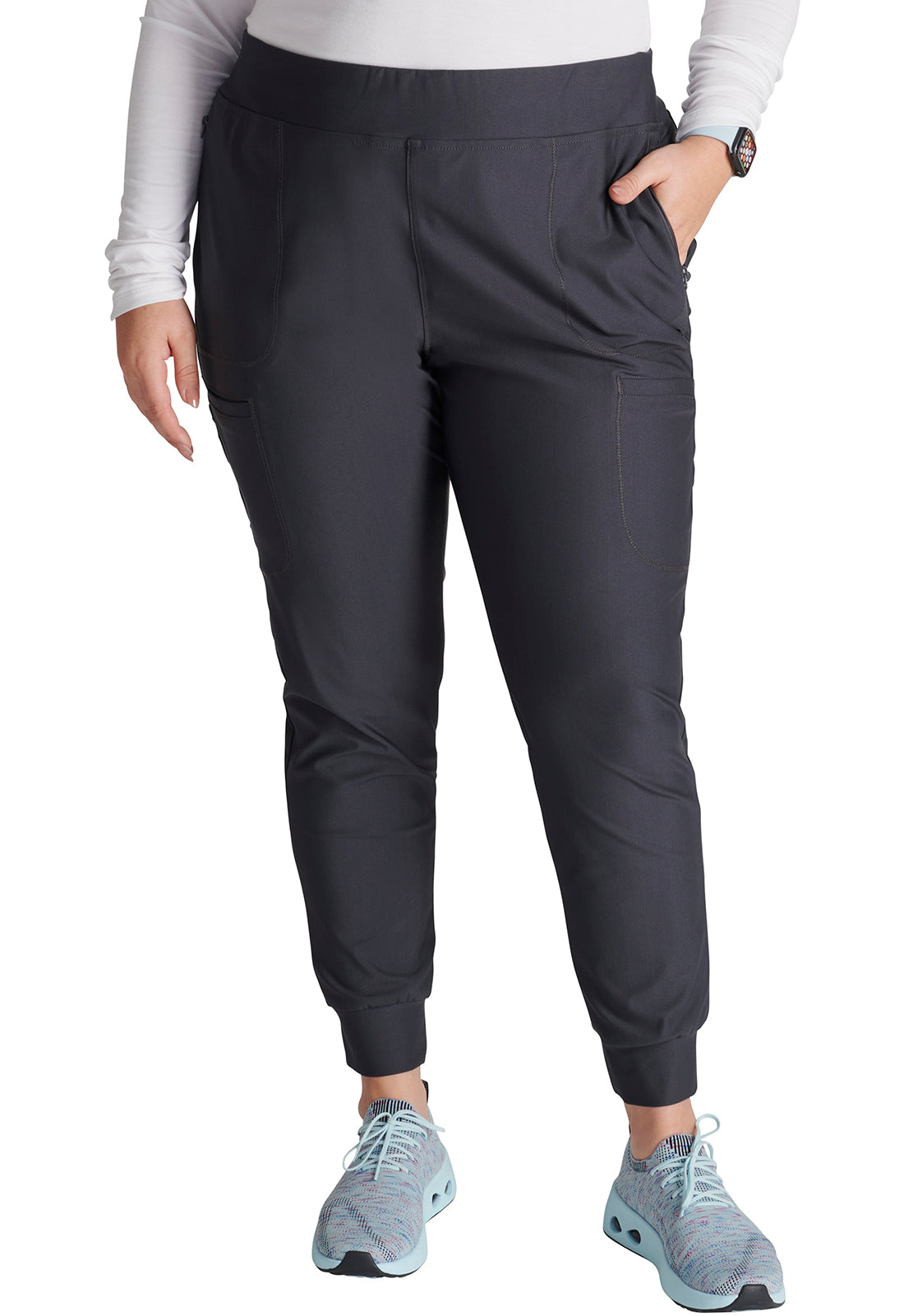 Cherokee Form Mid Rise Tapered Leg Drawstring Jogger Scrub Pants
