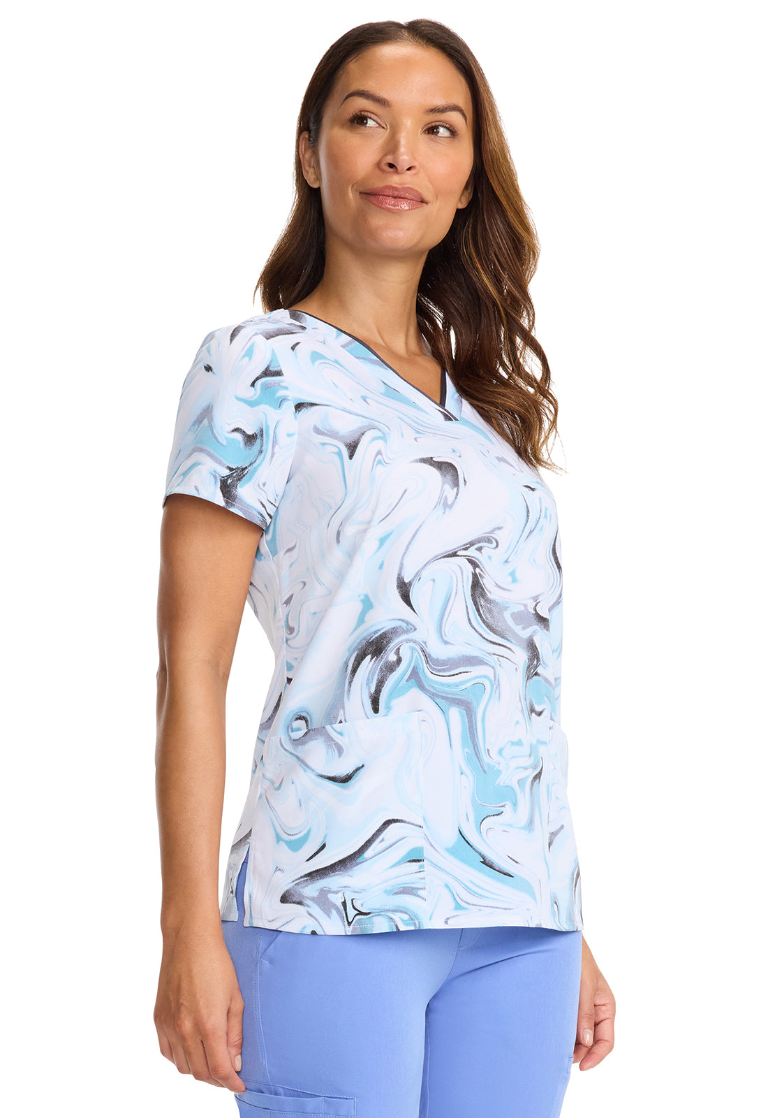 Haut de gommage Amanda à imprimé marbre délavé de Healing Hands Purple Label