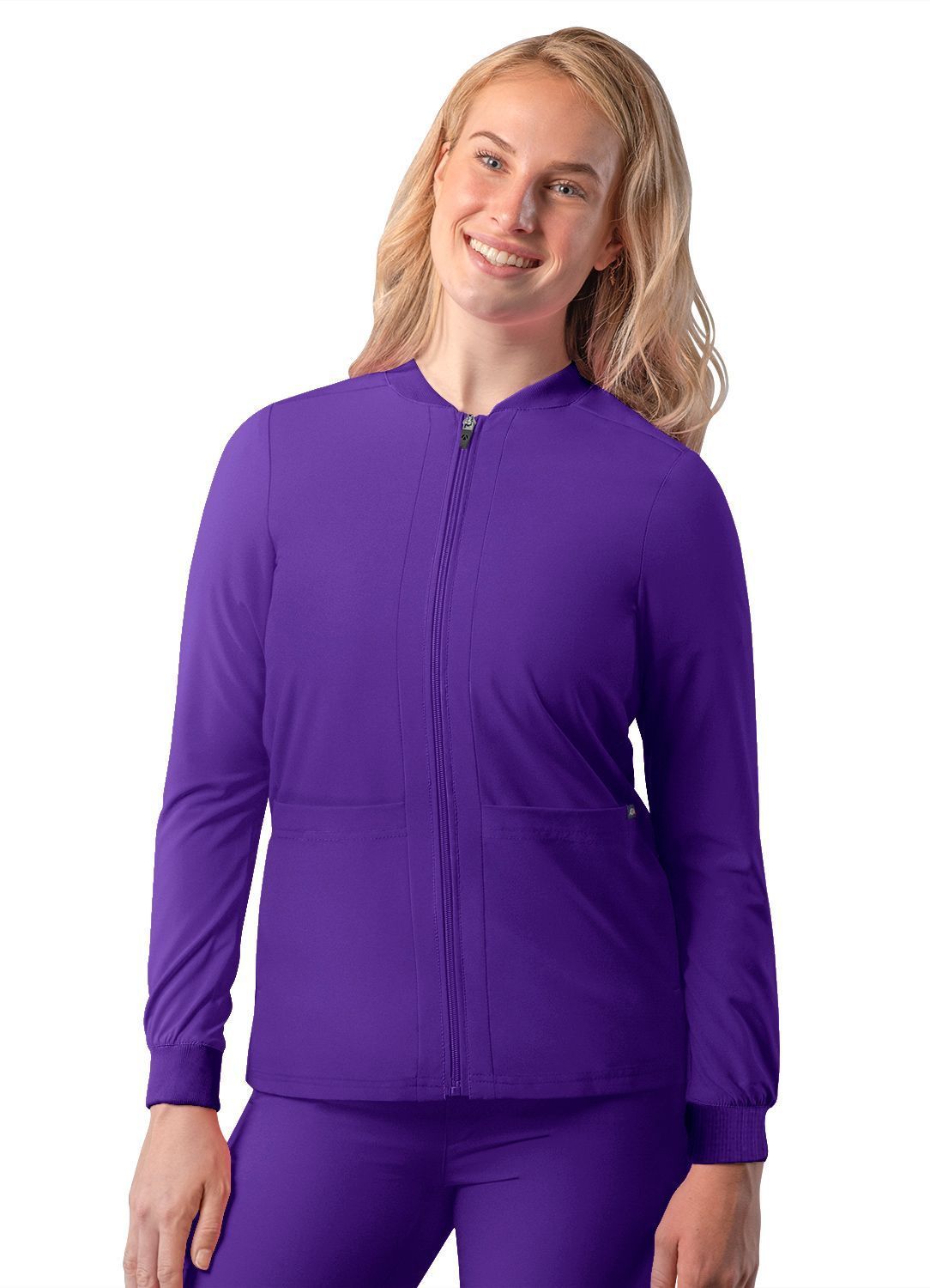 Clearance Adar Addition Bomber Zippered Scrub Jacket