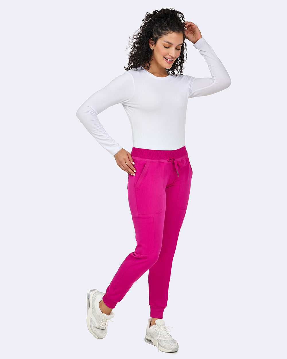 Ava Therese Smiley Jogger Scrub Pants