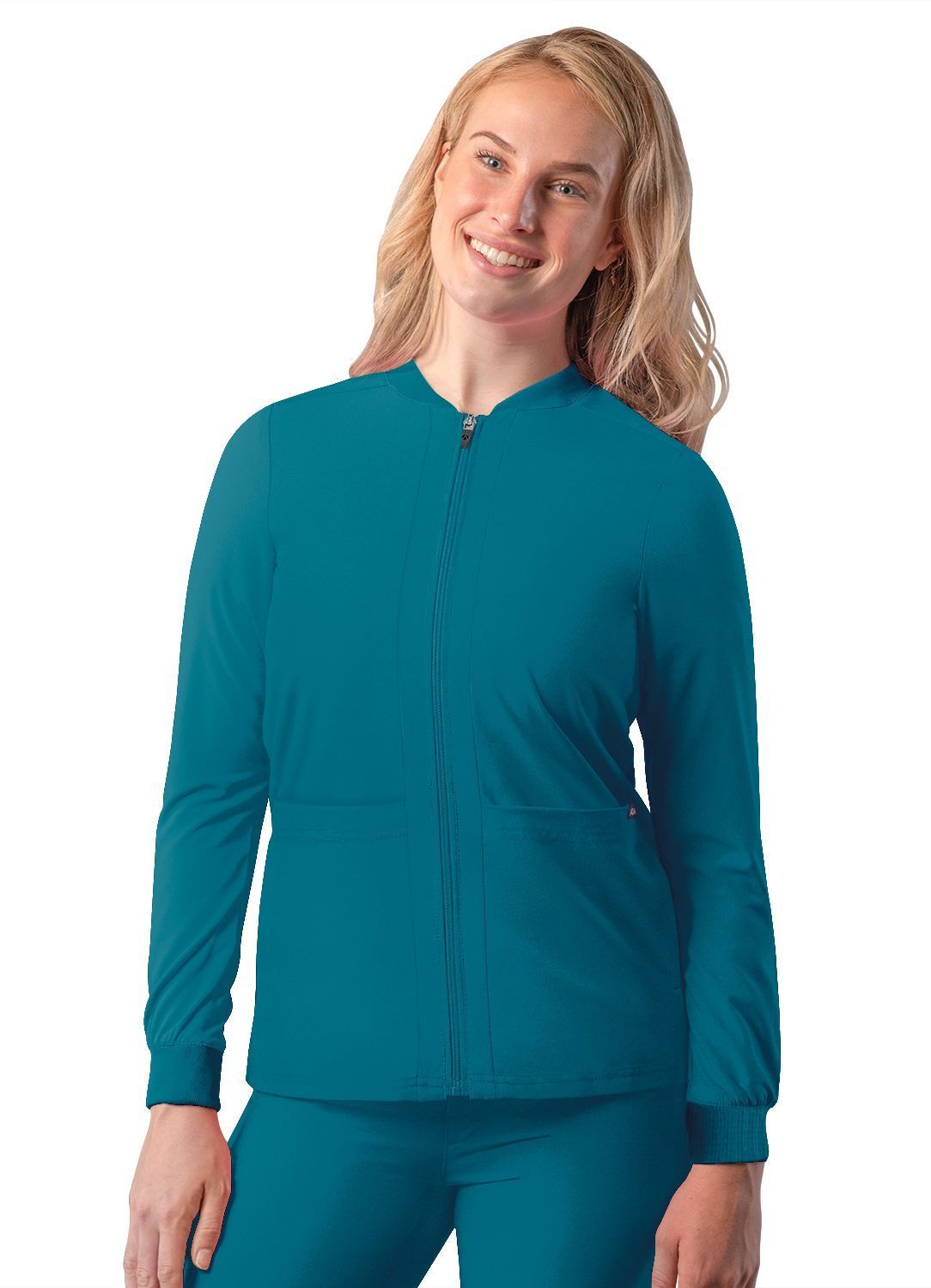 Clearance Adar Addition Bomber Zippered Scrub Jacket
