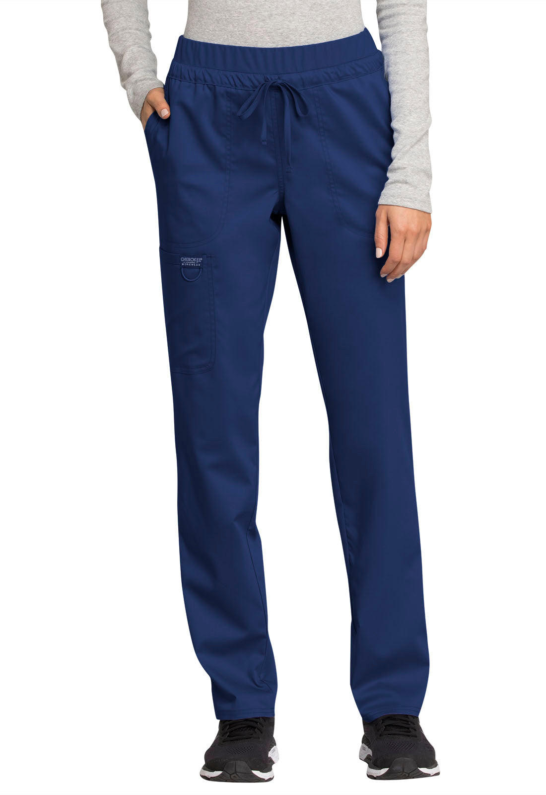 Cherokee Workwear Revolution Mid Rise Tapered Leg Drawstring Scrub Pants