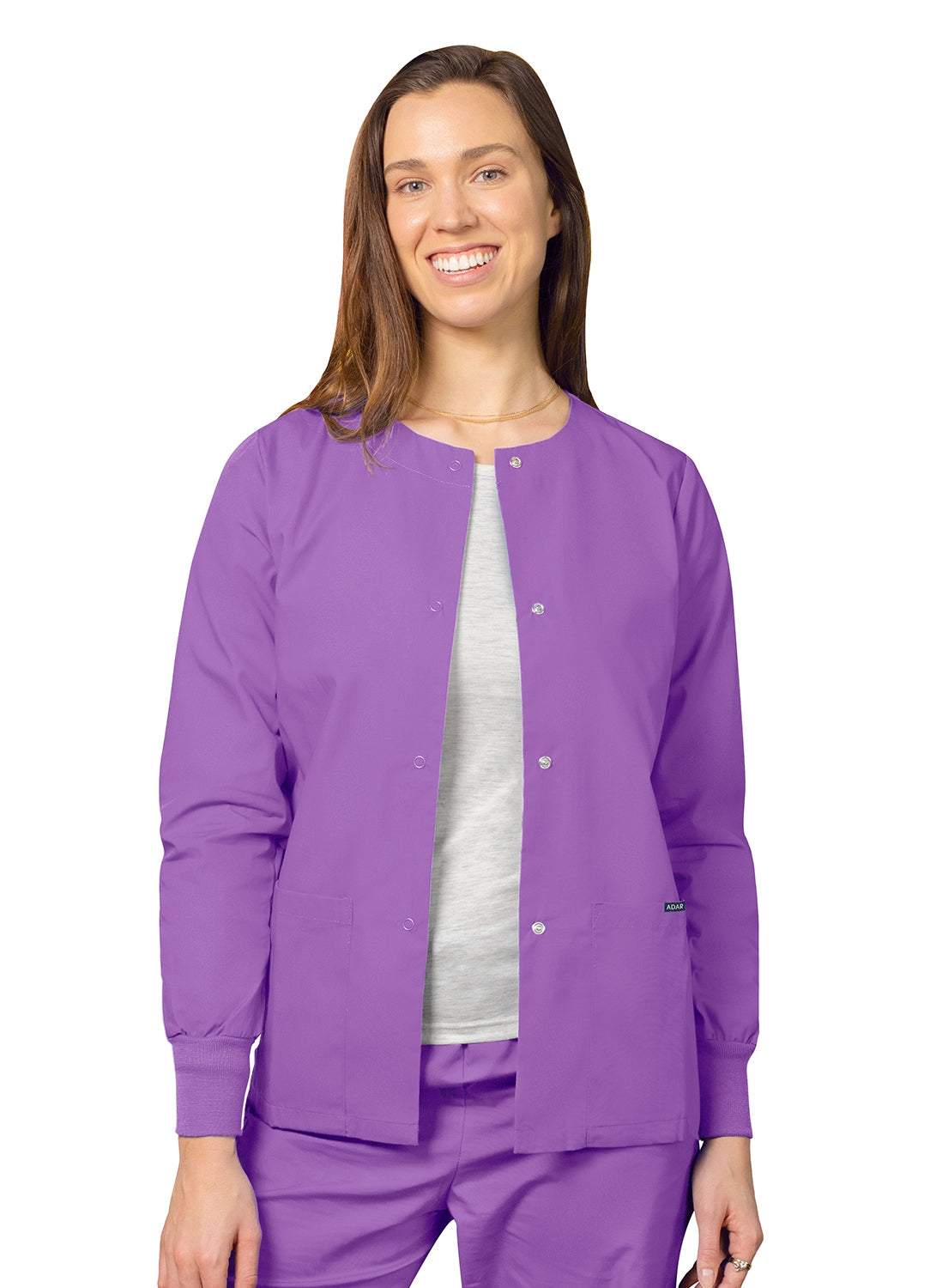 Chaqueta quirúrgica unisex con cierre frontal a presión universal Adar en liquidación