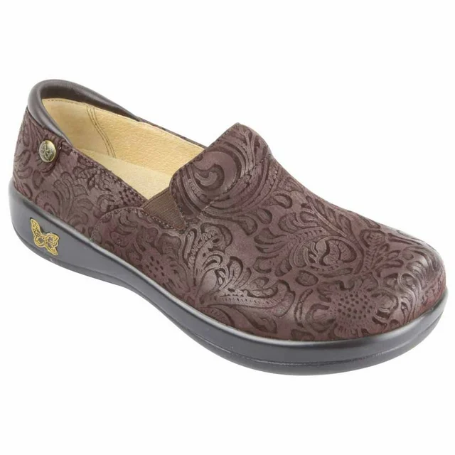Clearance Alegria Choco Embossed Shoes