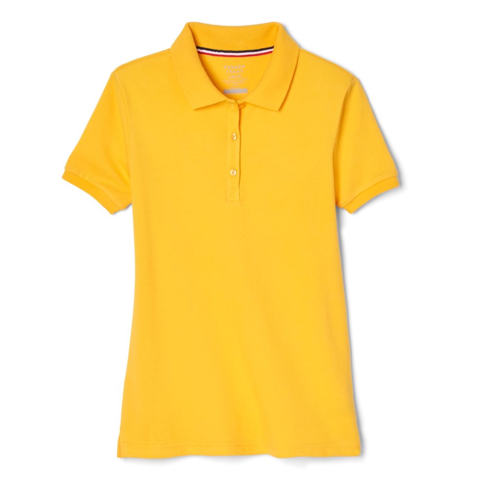 French Toast Womens Short Sleeve Stretch Pique Polo