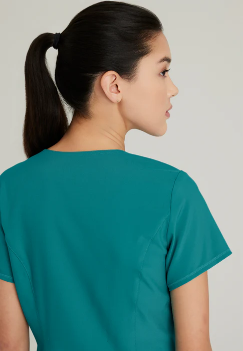 Grey's Anatomy Evolve Stretch Rhythm 2-Pocket Piped V-Neck Scrub Top