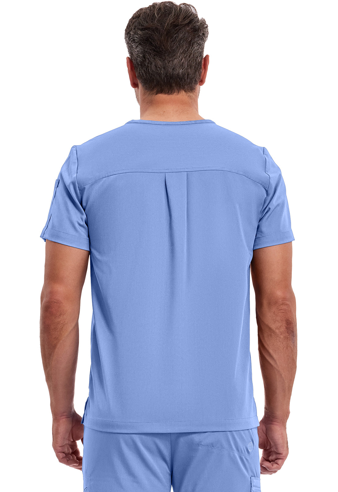 Blusa médica Justin de un bolsillo con solapa para hombre, de Healing Hands Purple Label