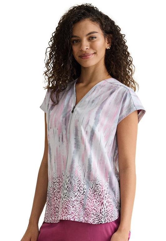 Healing Hands Purple Label Wild Vibes Kelly Printed Oversized Scrub Top