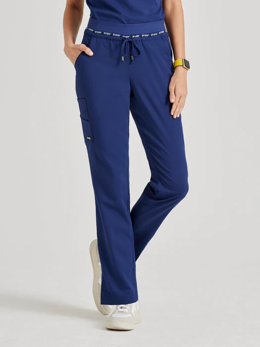 Grey's Anatomy Spandex Stretch Serena 7-Pocket Mid-Rise Tapered Leg Scrub Pants