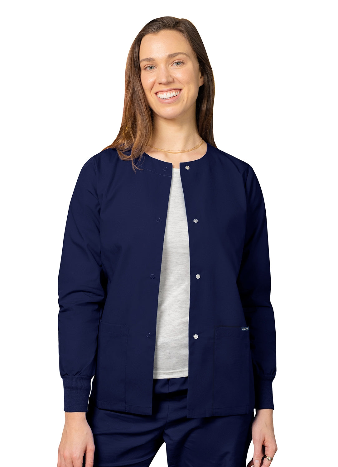 Chaqueta quirúrgica unisex con cierre frontal a presión universal Adar en liquidación