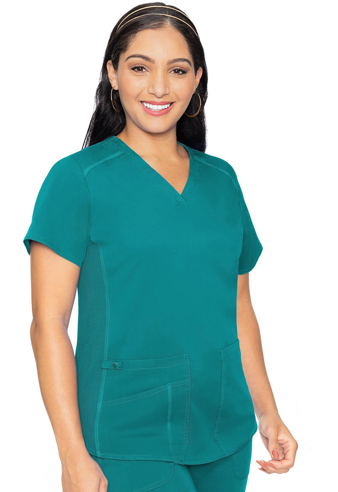 Med Couture Touch V-Neck Shirttail Scrub Top