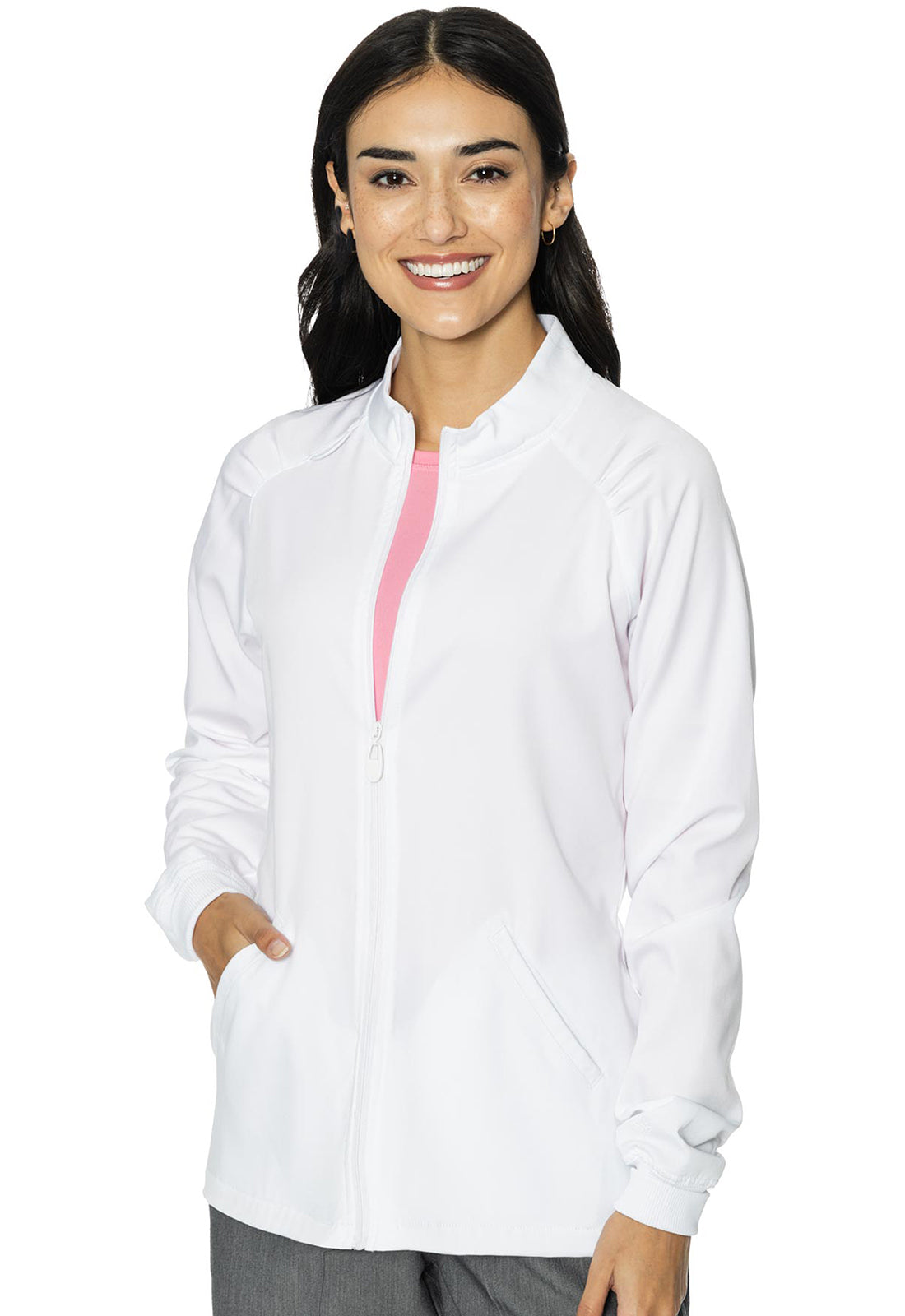 Med Couture Touch Raglan Warm-Up Scrub Jacket