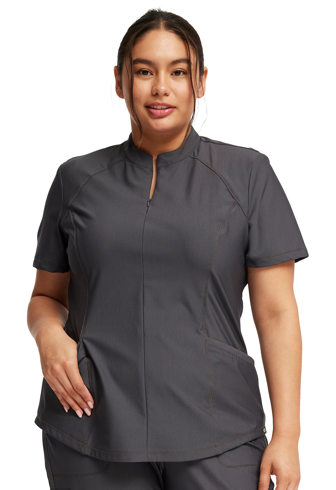 Blusa médica con cierre parcial en la parte delantera Cherokee Form