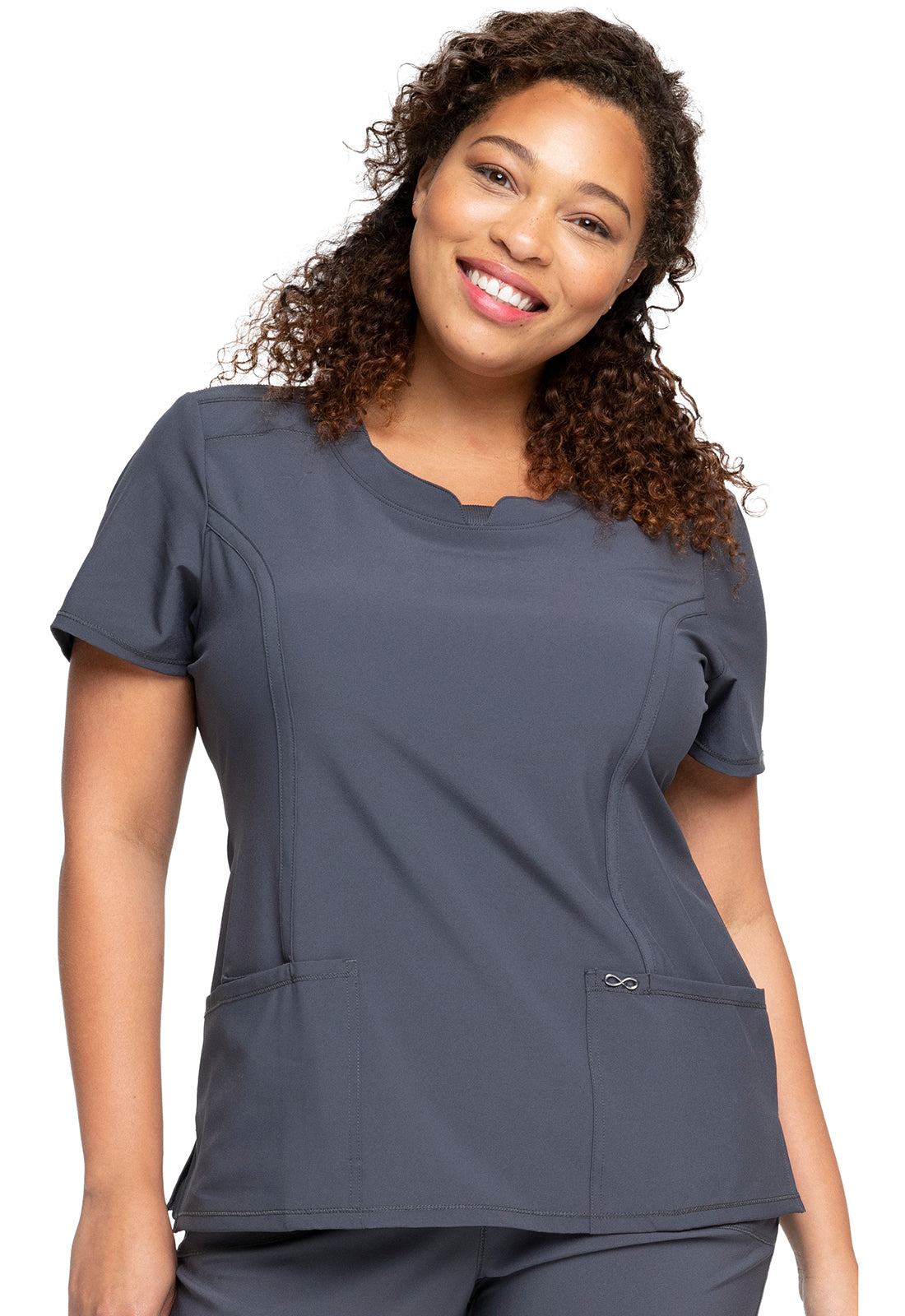 Cherokee Infinity Round Neck Scrub Top