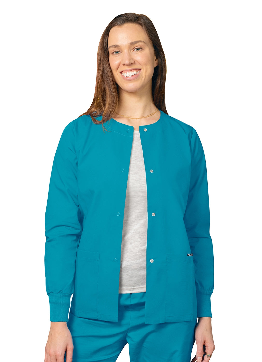 Chaqueta quirúrgica unisex con cierre frontal a presión universal Adar en liquidación