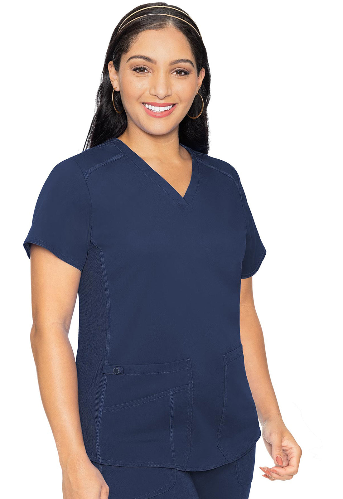 Med Couture Touch V-Neck Shirttail Scrub Top