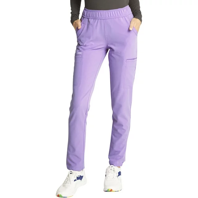 Pantalones médicos de tiro medio con pernera cónica y cordón de ajuste Cherokee Euphoria en oferta