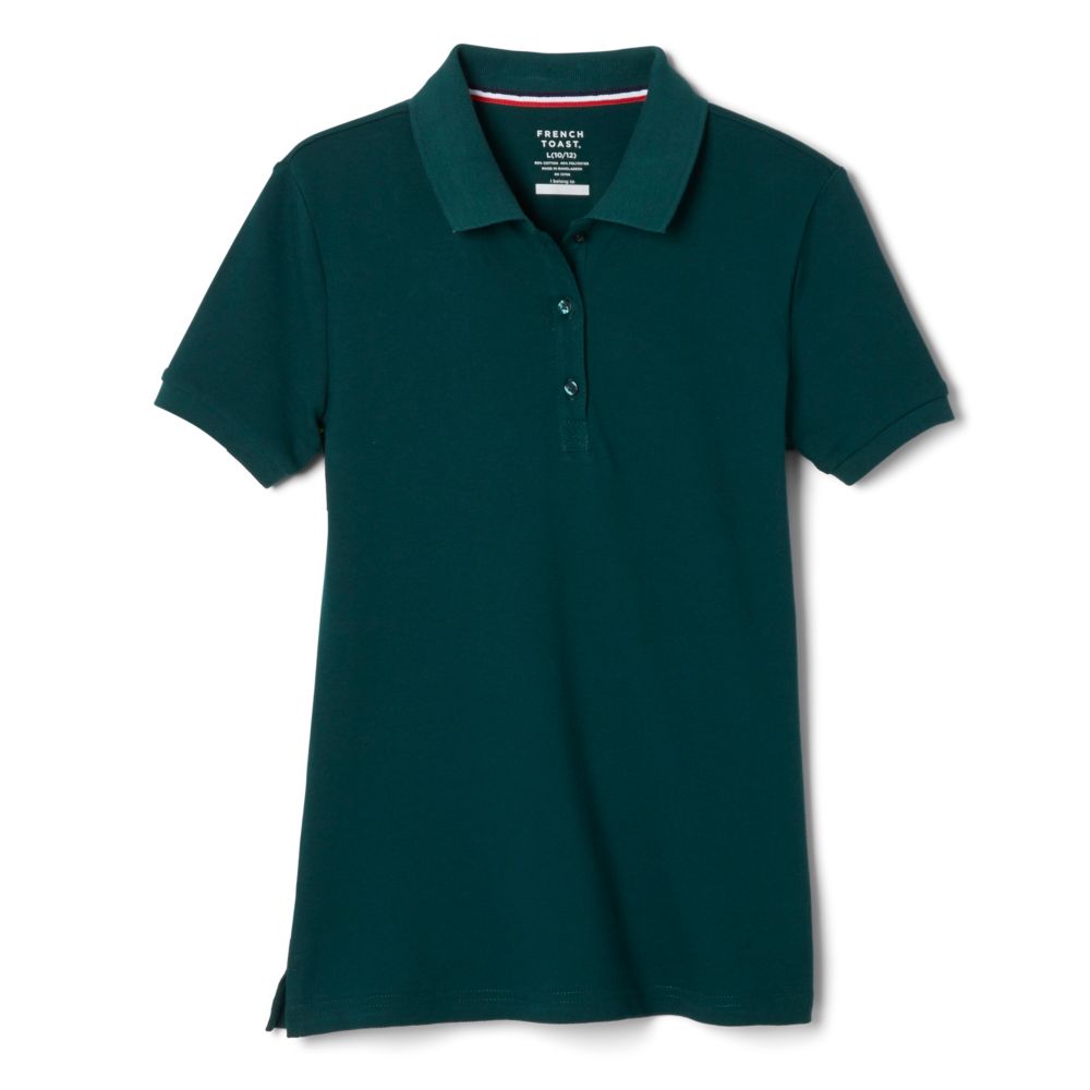 French Toast Womens Short Sleeve Stretch Pique Polo