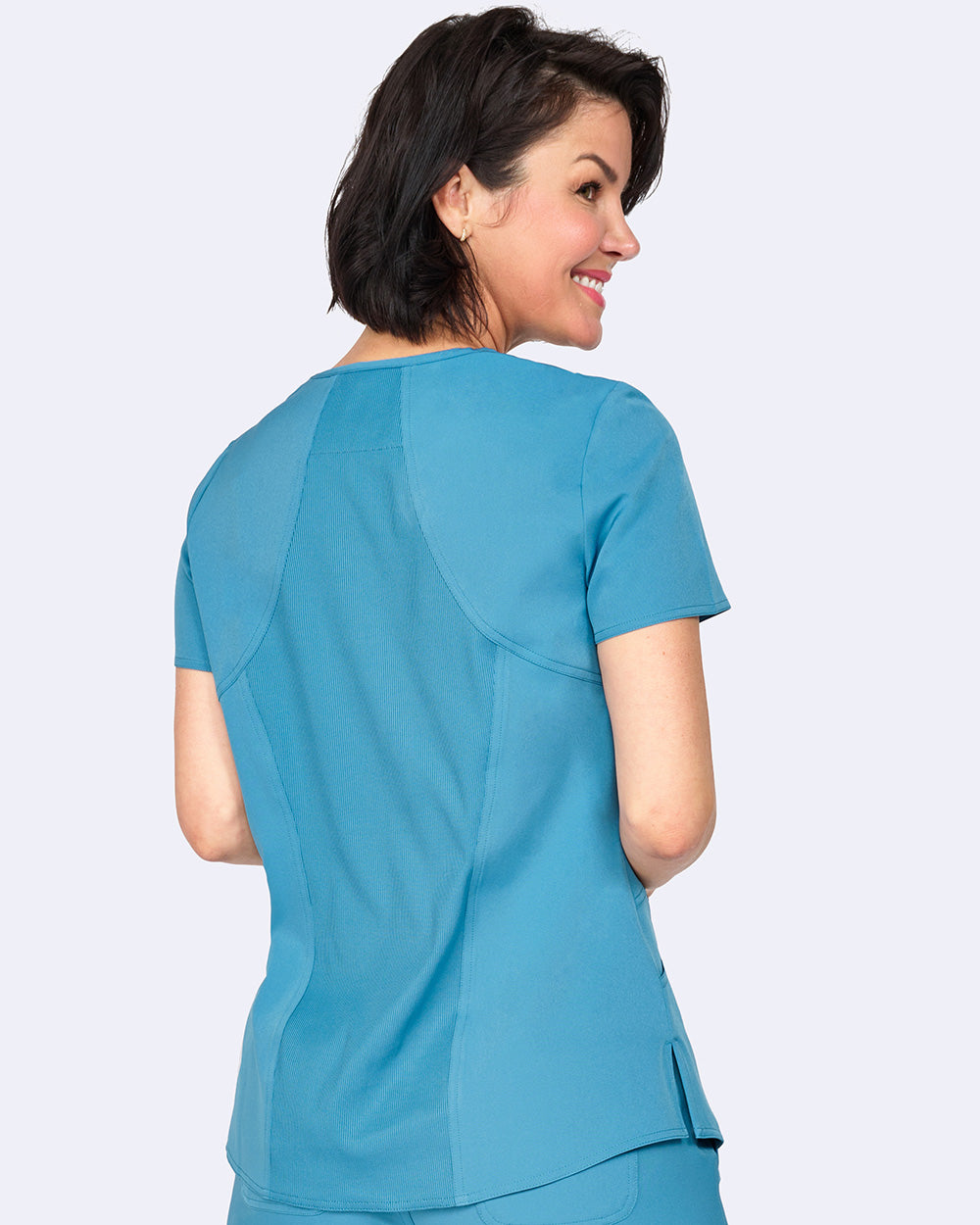 Ava Therese Back Knit Scrub Top