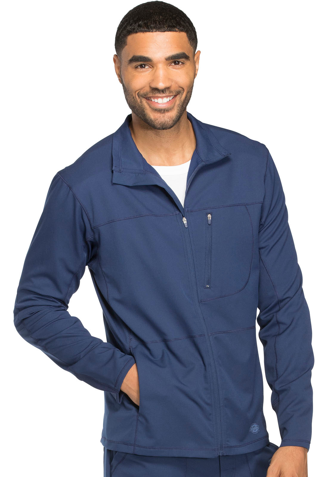 Dickies Dynamix Mens Zip Front Warm Up Scrub Jacket