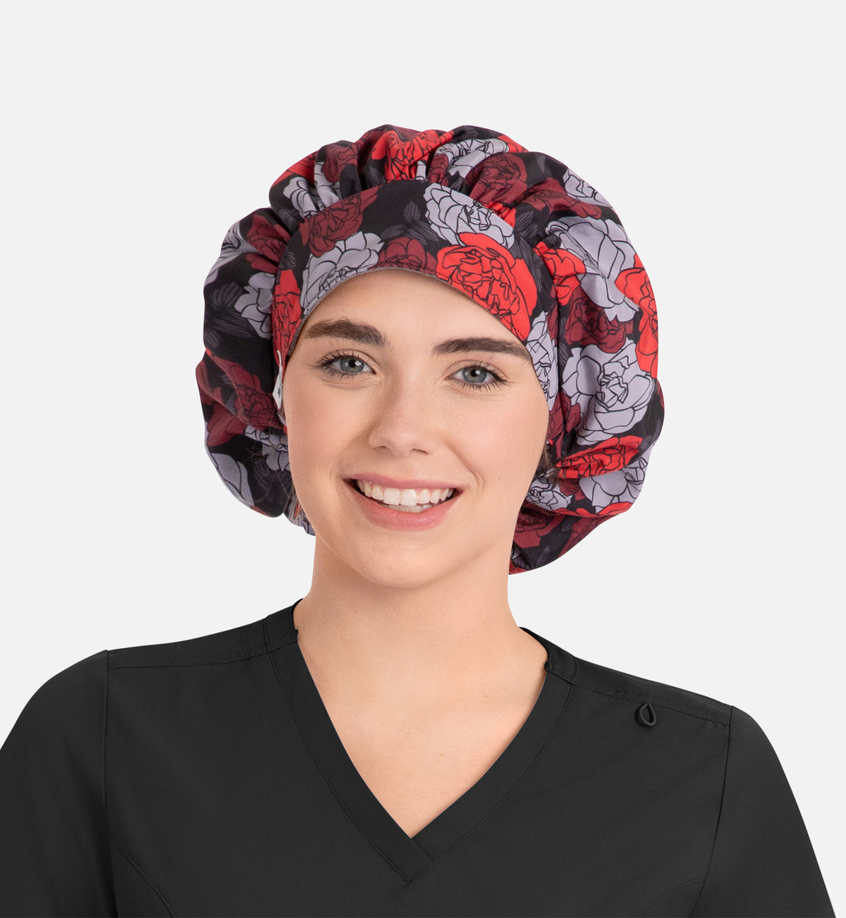 Maevn Unisex Printed Bouffant Scrub Cap