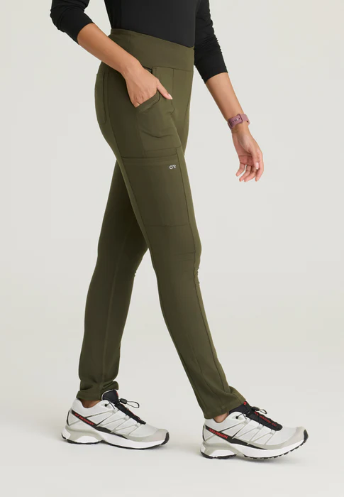 Barco One Performance Knit Strive 6-Pocket Mid-Rise Scrub Leggings