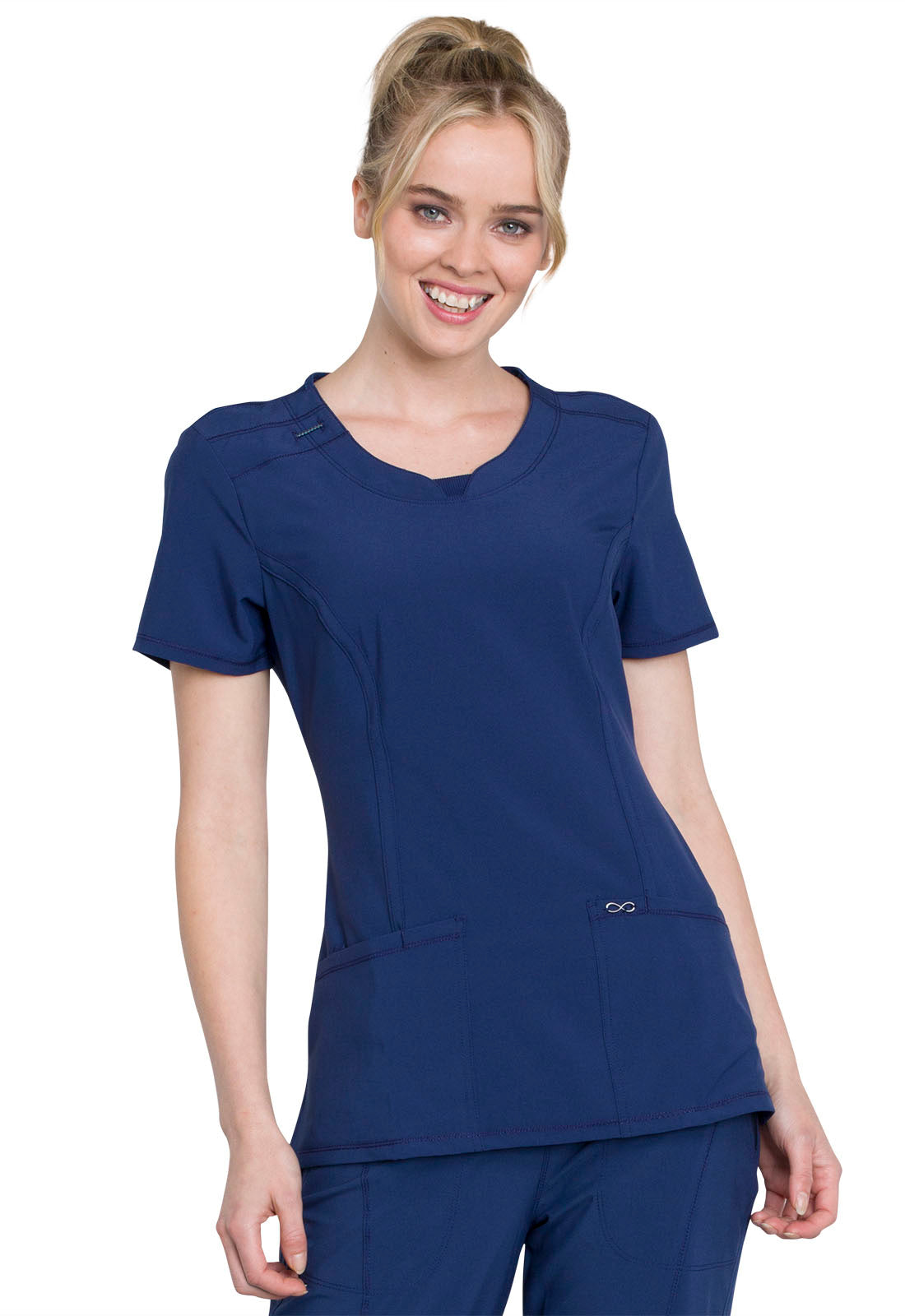 Cherokee Infinity Round Neck Scrub Top