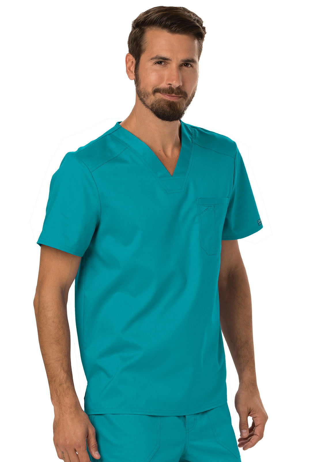 Haut de gommage pour homme Cherokee Workwear Revolution, col en V, à rentrer, 1 poche