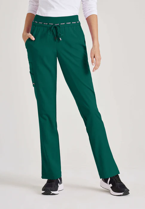 Grey's Anatomy Spandex Stretch Serena 7-Pocket Mid-Rise Tapered Leg Scrub Pants
