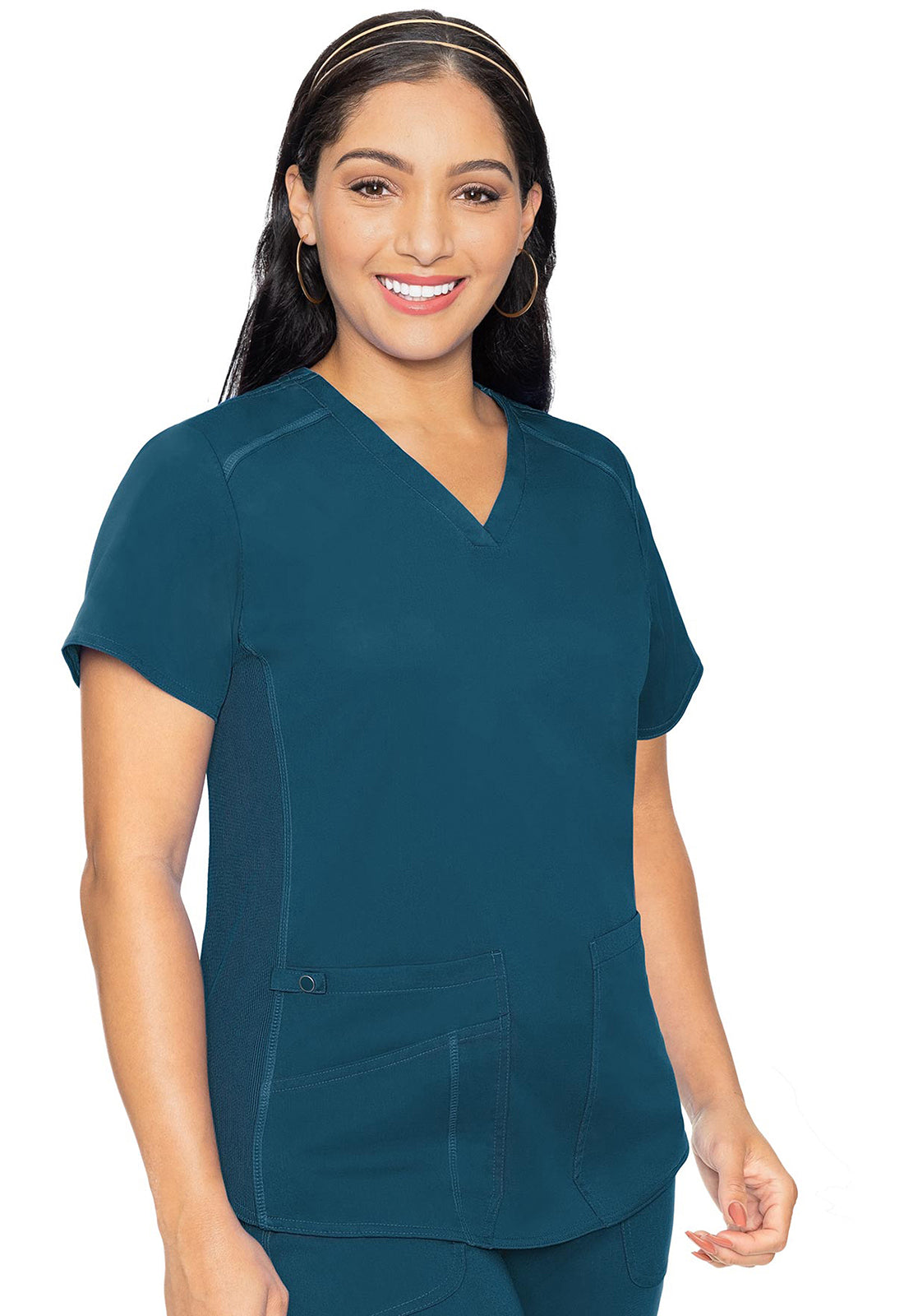 Med Couture Touch V-Neck Shirttail Scrub Top