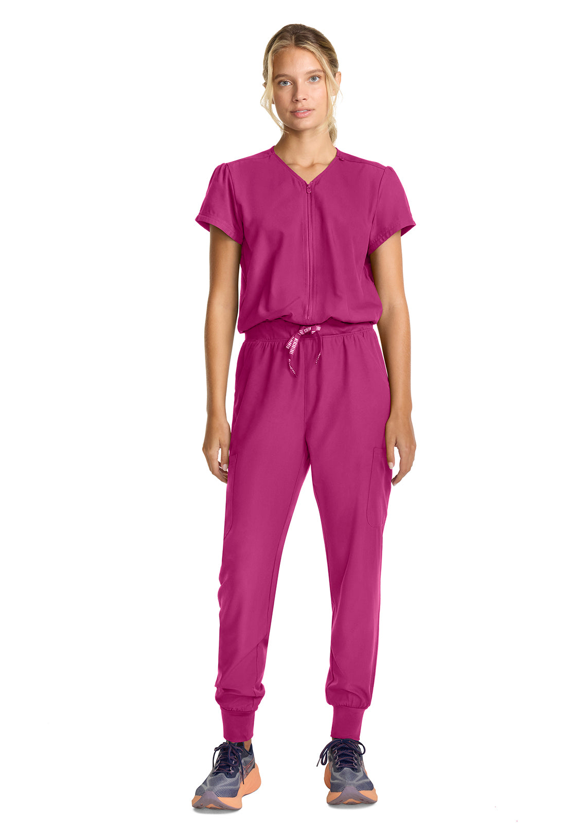 Med Couture Insight Zip Front Scrub Jumpsuit