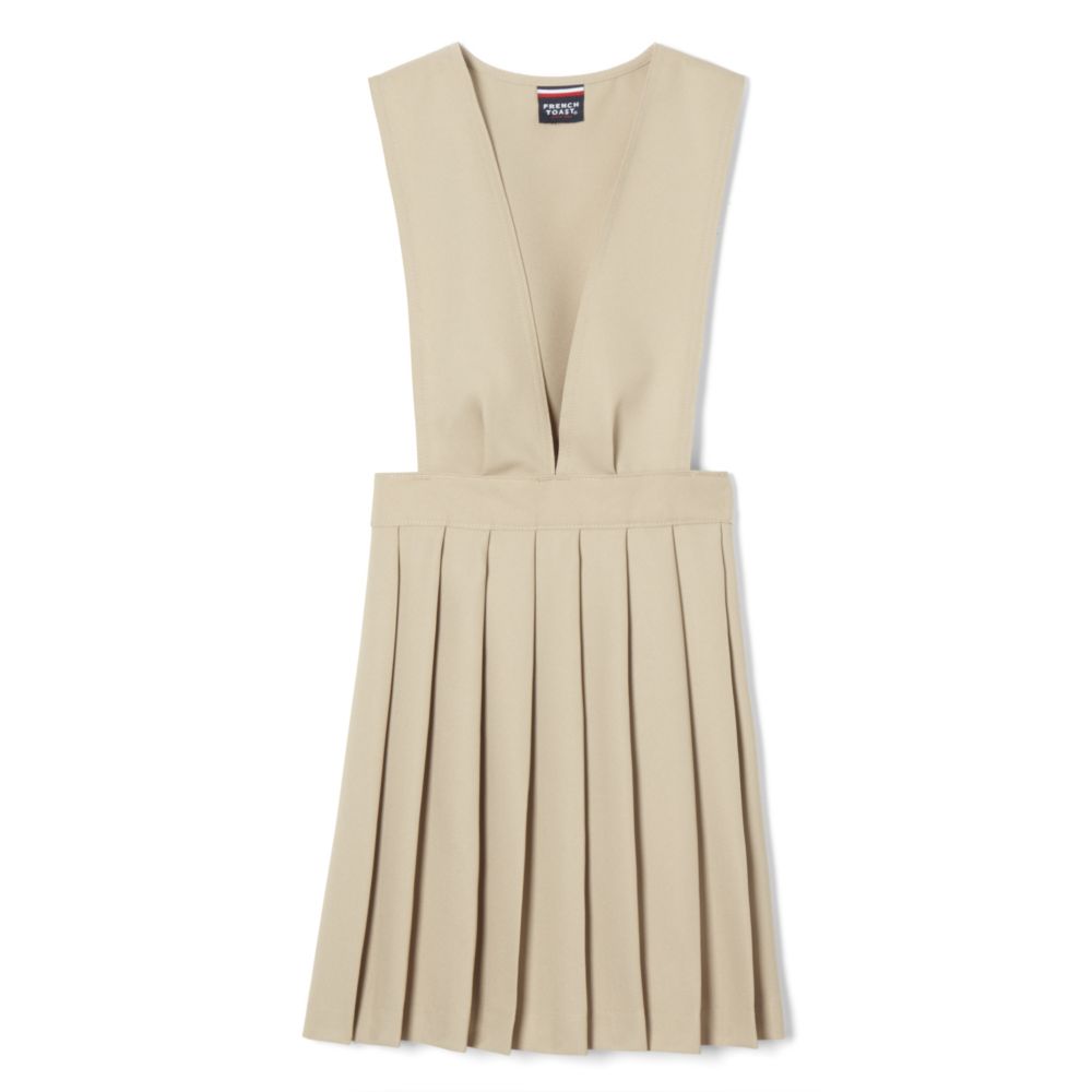 French Toast Jersey plisado con cuello en V para niñas