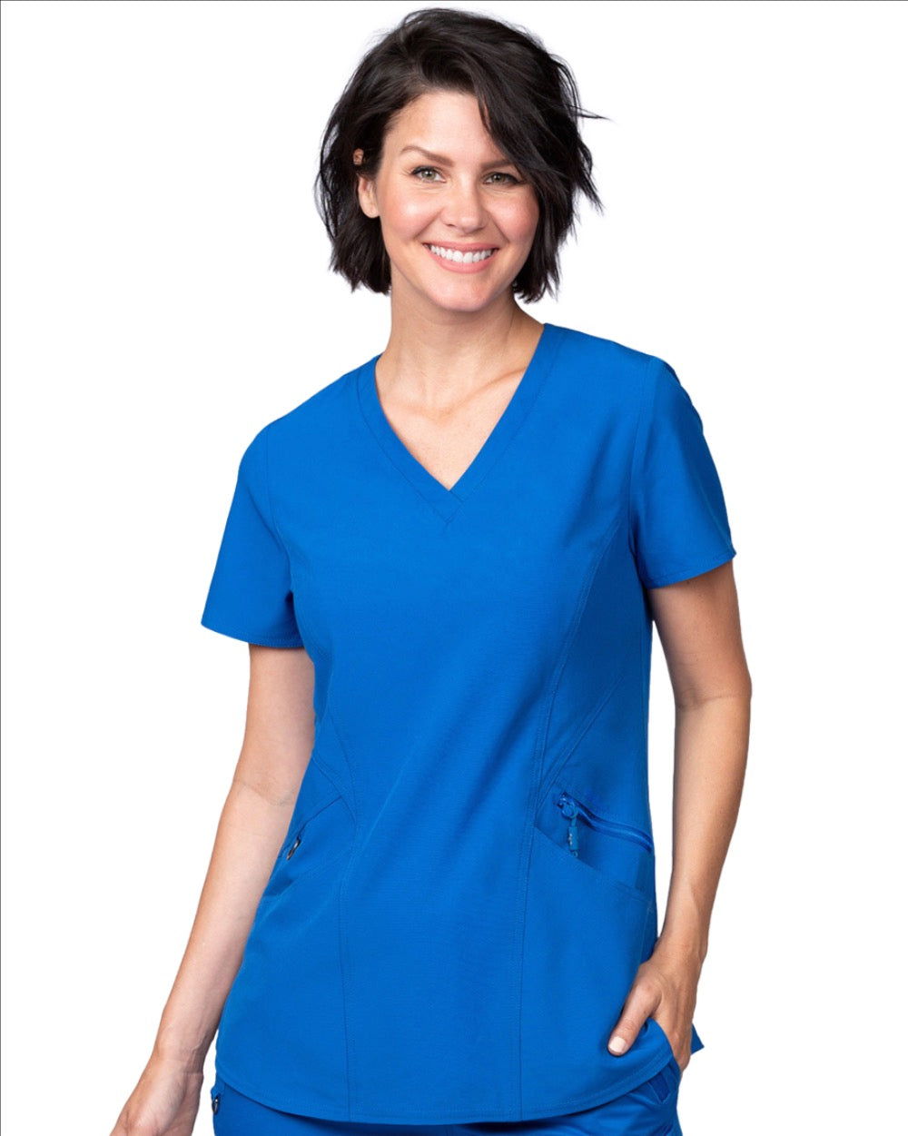 Ava Therese Back Knit Scrub Top