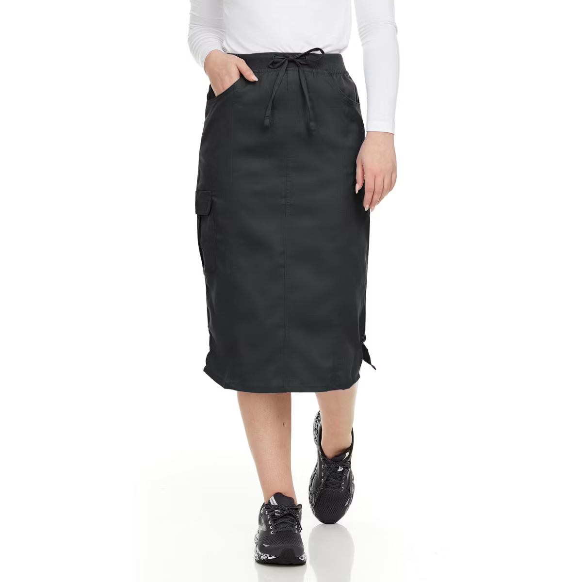 Medichic Debra Drawstring Knit Waist Scrub Skirt