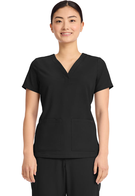 Healing Hands Quest 3-Pocket Y-Neck Scrub Top