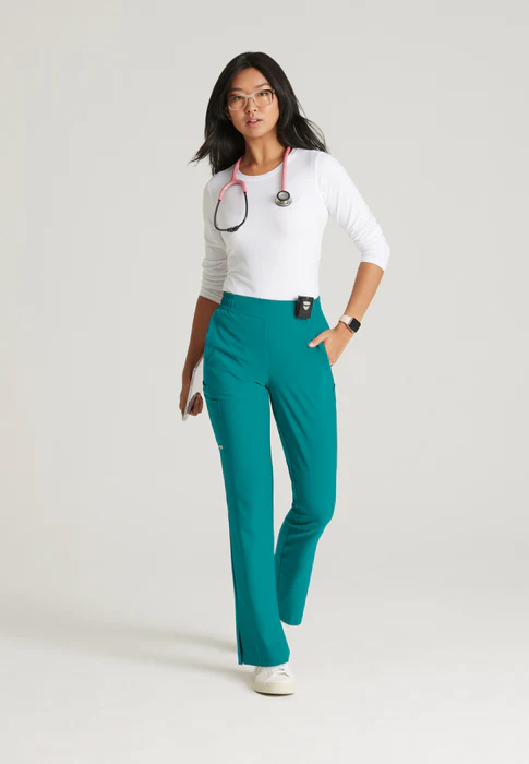 Grey's Anatomy Evolve Stretch Cosmo 6-Pocket Mid-Rise Tapered Scrub Pants