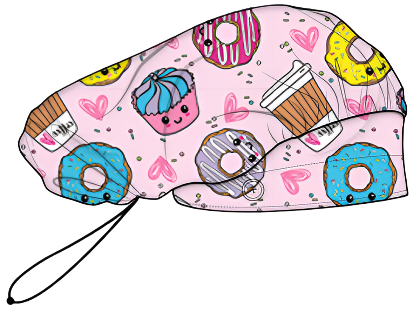 Medichic Helen Coffee Lover Printed Bouffant Scrub Cap