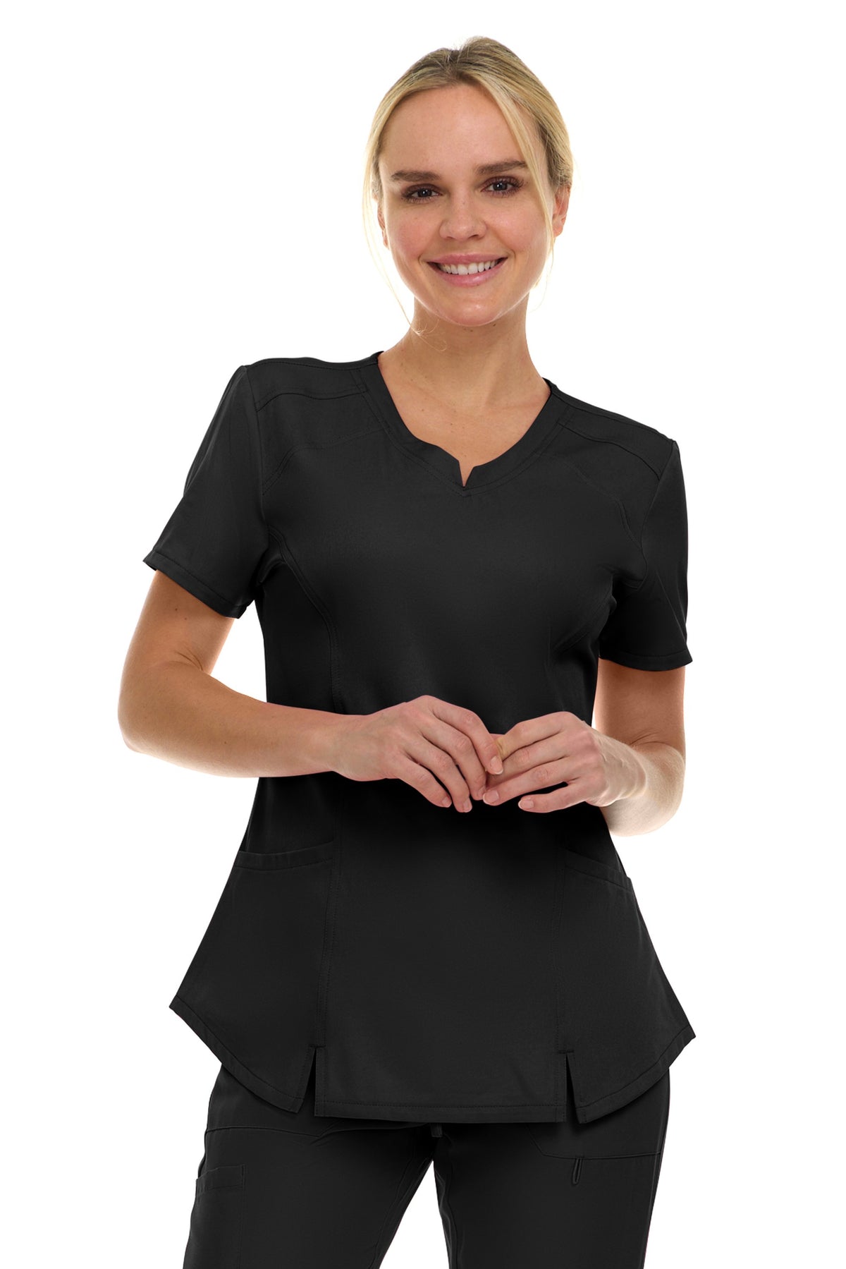 Medichic Holly Notch 2-Pocket V-Neck Scrub Top
