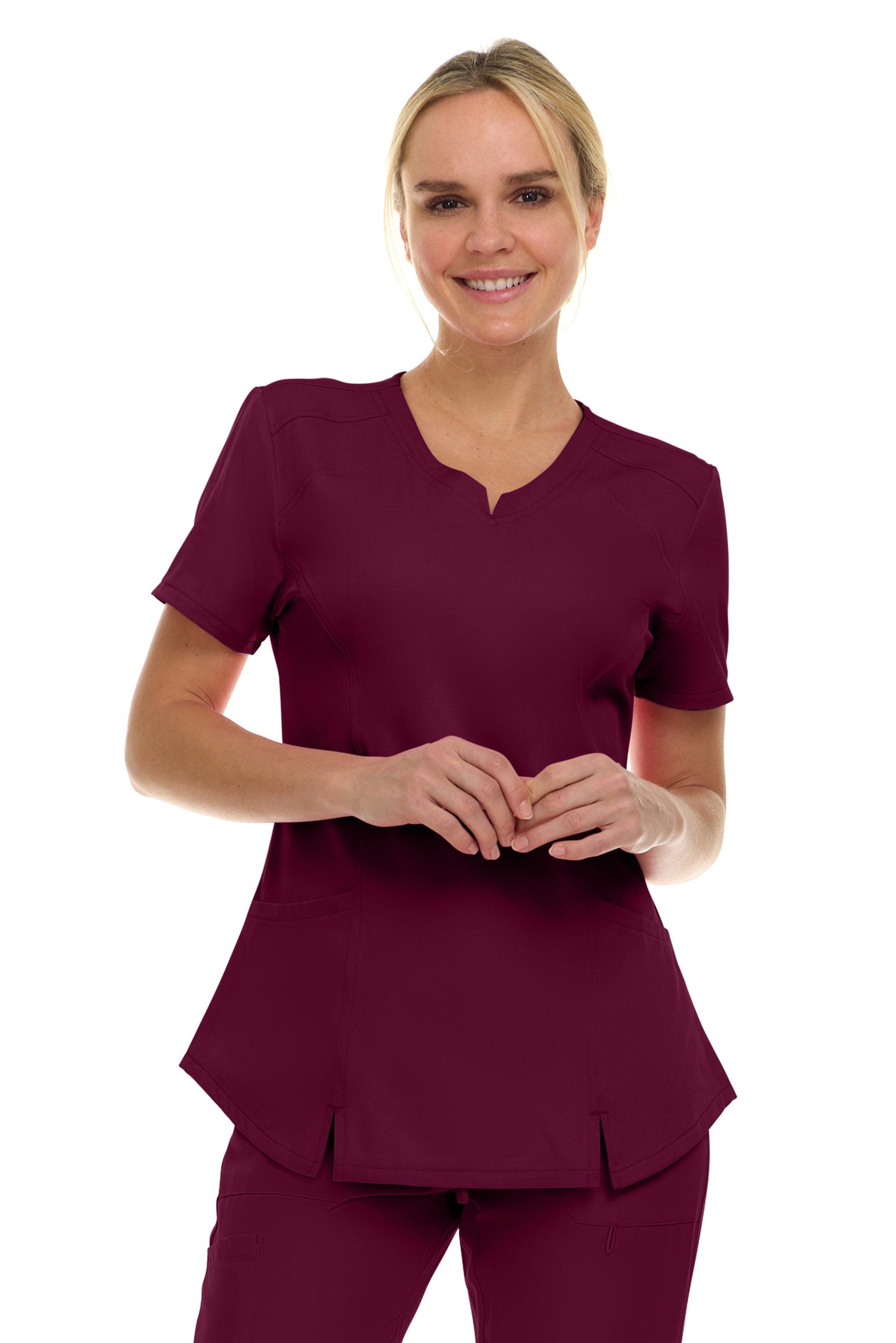 Medichic Holly Notch 2-Pocket V-Neck Scrub Top