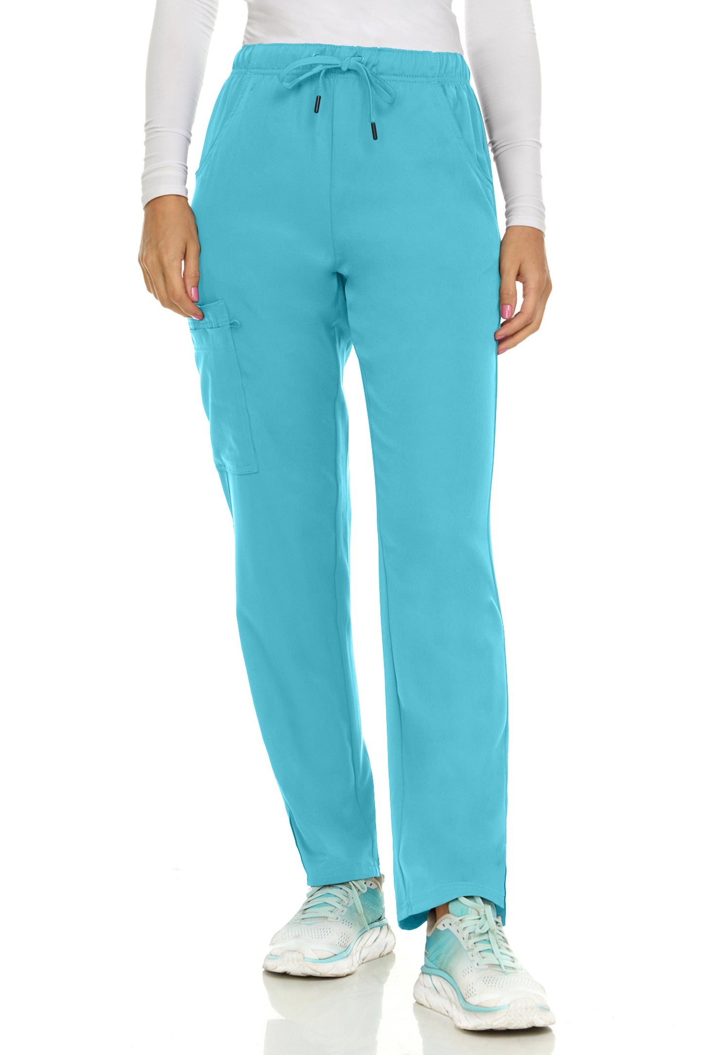 Medichic Joelle Elastic Drawstring Cargo Scrub Pants