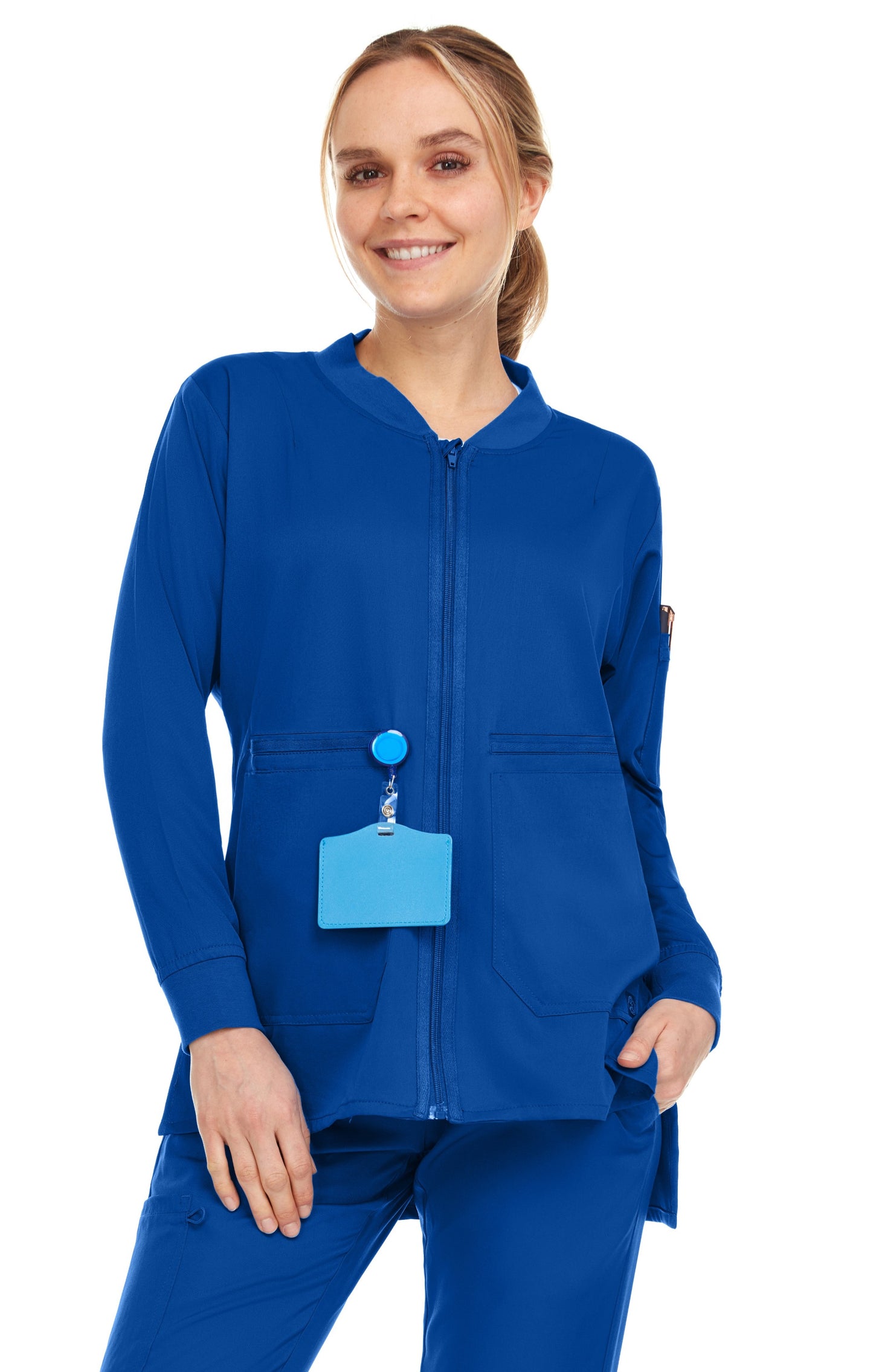 Medichic Elizabeth Zipper Bomber Scrub Jacket