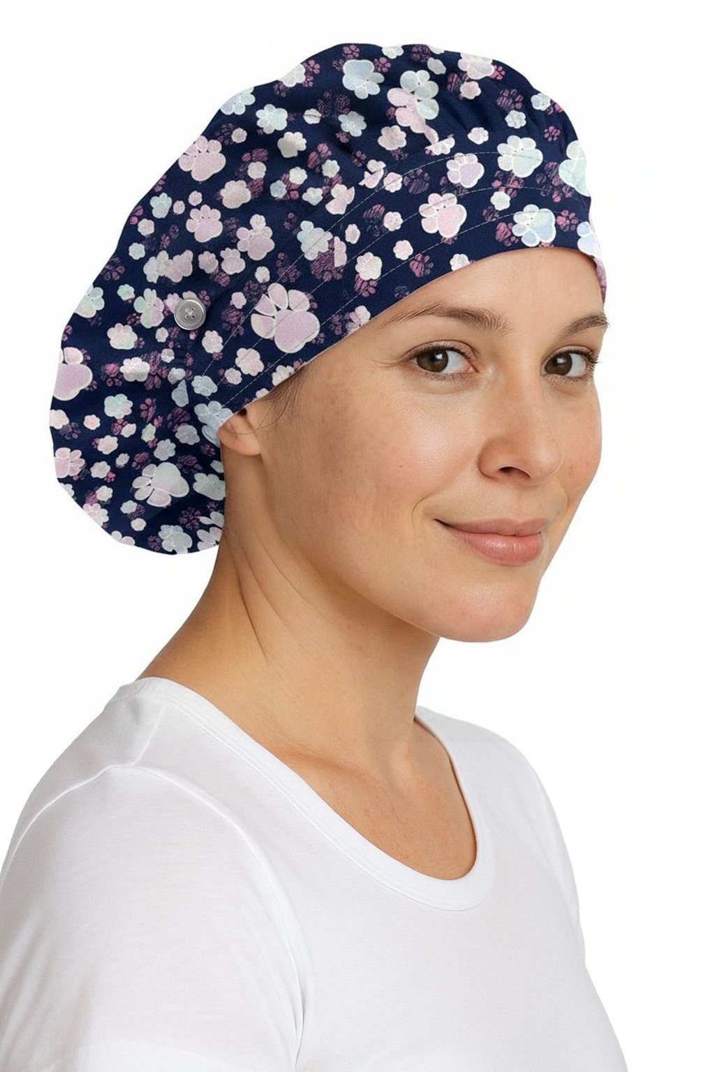 Medichic Helen Printed Bouffant Scrub Cap